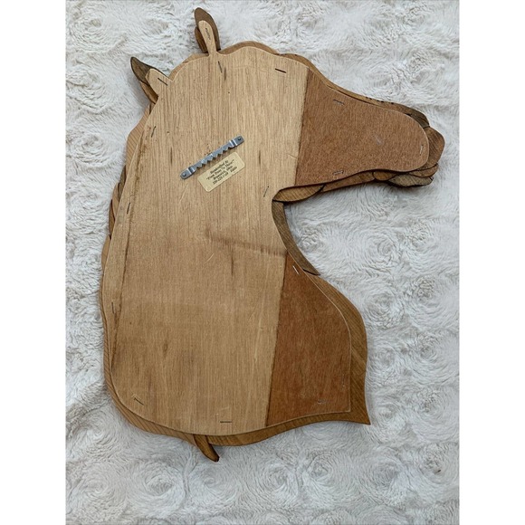 Intarsia Wood Horse Head Intarsia Eddie Brunswick Ohio 17x18 Western Woodwork - Picture 7 of 9